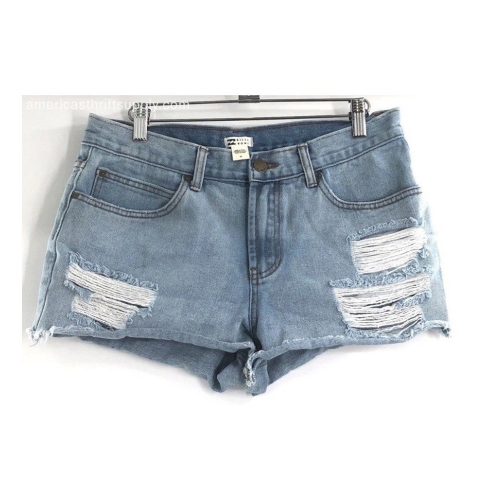 Madewell Relaxed Denim Shorts - Light Cut Off Distressed - Size 29